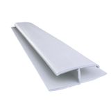 Emenda Rígida Pvc Perfil H 5 Peças - Branco