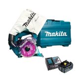 Serra Mármore Makita 18v + Bateria 5ah + Carregador Dc18rc