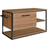 Gabinete Suspenso Para Cuba Banheiro 1 Pt Basc P1007 Preto Mell Pp Preto Mell