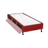 Cama Box Closet Solteiro Poli Tecido Wine (88x188x27) - Castor