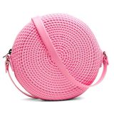 Bolsa Redonda Casual Feminina Fecho Ziper Alça Transversal