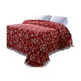 Colcha Chenille Jolitex Com Franja Rafaela 220x240m Vermelha