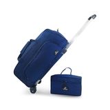 Kit Bolsa Mala Média Viagem Rodinha Frasqueira Azul Escuro