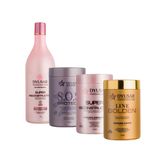 Kit Shampoo Super Reconstrução 1l + Máscaras 1kg - Dyusar