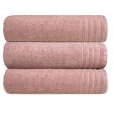 Kit 3 Toalha Gigante Banhão Fio Penteado 100% Algodão Twist - Rosa