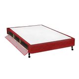 Cama Box Closet Casal Poli Tecido Wine (138x188x27) - Castor