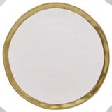 Prato Raso De Porcelana Branco E Dourado 6un Wolff Dubai