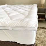 Pillow Top Casal Toque De Plumas Diamond Appel Branco