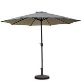 Ombrelone Central Bali Rivatti 270 Cm Em Alumínio Com Base Hdpe E Capa Em Poliéster Marfim