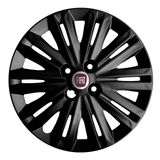 Calota Punto Idea Siena Aro 15 Black Logo Alumínio 208cp
