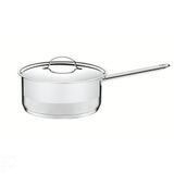 Panela Professional Em Aço Inox Fundo Triplo Com Tampa Plana Detalhe Satinado 24 Cm 4,7 L