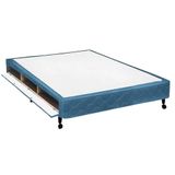 Cama Box Closet Casal Poli Tecido Blue (138x188x27) - Castor