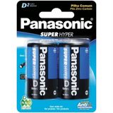 Pilha Grande Tamanho D R20 1,5 Volts Cartela Com 2 Peças - 5000 - Panasonic