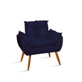 Cadeira Escritório Poltrona Decorativa Sala Quarto Jl Decor Cor:azul Marinho
