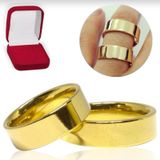Alianças Quadradas Ouro 18k 6mm | Tamanhos 26/27 E 24/25