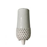 Vaso Cerâmica Organic 12,5x12,5x27cm Branco