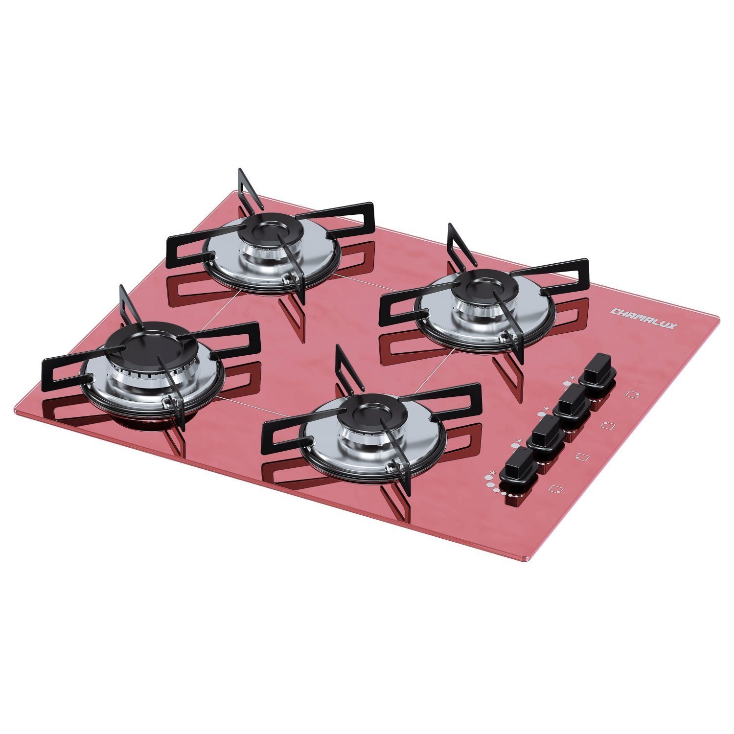 Cooktop 4 Bocas Chamalux Ultra Chama Bivolt Rosa