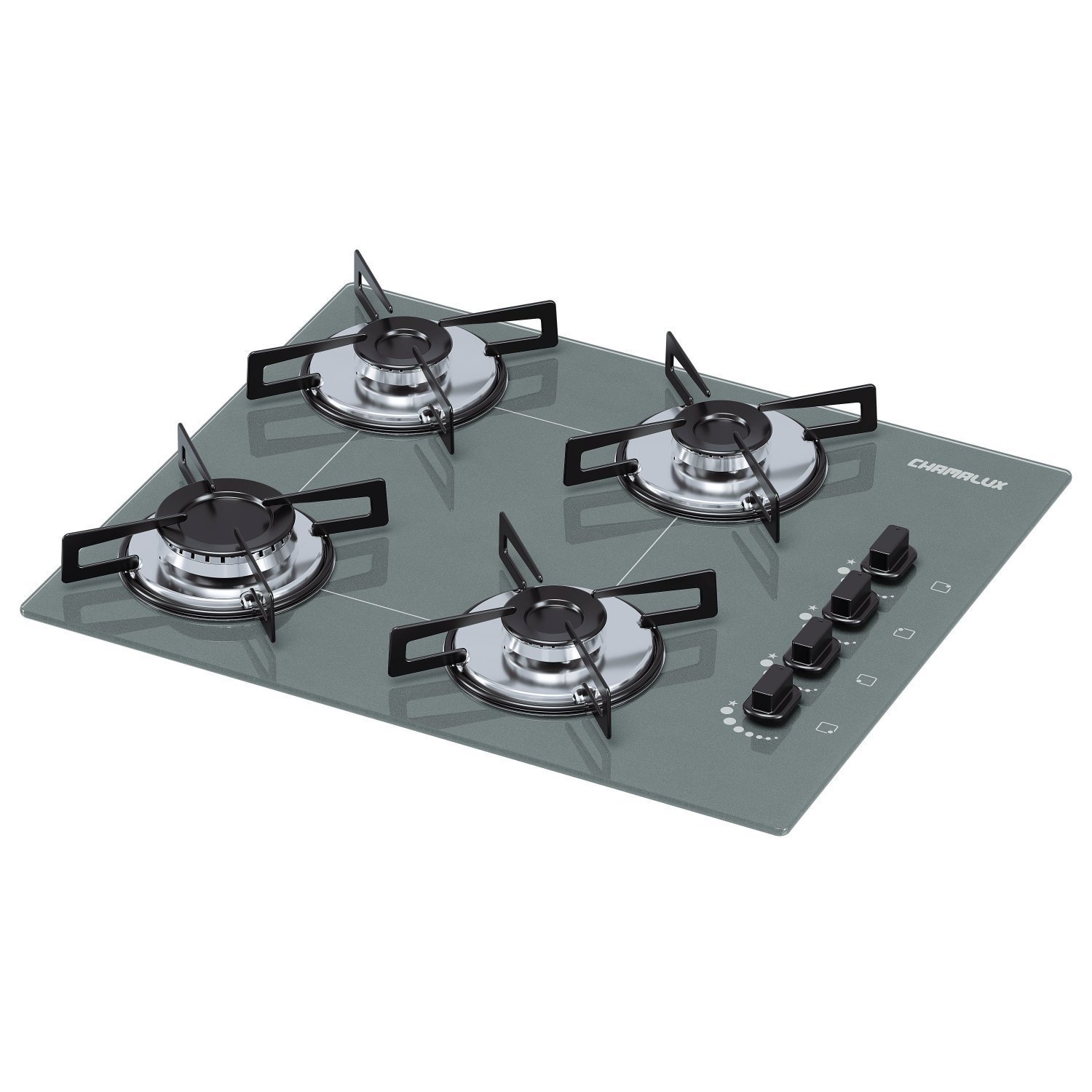 Cooktop 4 Bocas Chamalux Ultra Chama Bivolt  Cinza