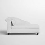 Recamier Diva França 1,40m Suede Branco - Inova Decor