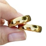 Aliança Tradicional 6mm Banhada Ouro 18k | Tamanho 24/25