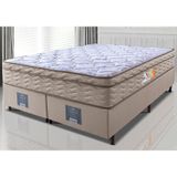 Cama Box Queen Colchão Ortopédico + Box 158x198x67 One Face Espuma D33 Dourado