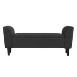 Recamier Bau Malibu 1,40m Suede Preto - Inova Decor
