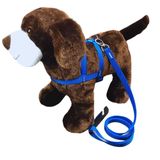 Peitoral Nylon Cachorro Pequeno 15mm - Azul Nº 2 | Com Guia