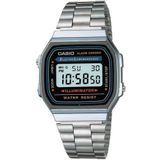 Relógio Casio Masculino Ref: A168wa-1wdf Vintage Prateado