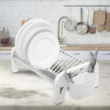 Escorredor Inox Super Compacto Domum 16 Pratos Branco