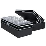 Cama Box Baú Solteiro: Colchão Espuma D33-ep Prodormir Advanced Tech1500 Plus + Base Crc Suede Gray