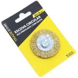 Escova Aço Circular Furadeira 50x8mm - Remoção Corrosão