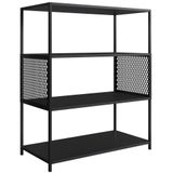 Estante Estilo Industrial 94 Cm Com Tela P1024 Preto Pp Preto