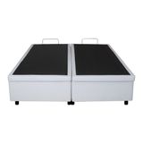 Cama Box Baú Queen 158x198x40cm Linho Branco Com Pistão A Gás