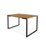 Mesa De Jantar Steel Estilo Industrial Pés De Aço 120x80cm Preto/naturale Preto/naturale