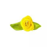 Flor Rococó De Cetim 2,5cm Amarelo - 50 Unidades