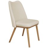 Cadeira Estofada Macrame Pes Madeira Amendoa Nacc Macrame Amendoa