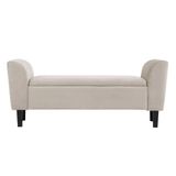 Recamier Bau Malibu 1,20m Suede Bege - Inova Decor