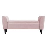 Recamier Bau Malibu 1,40m Suede Rosa Bebe - Inova Decor