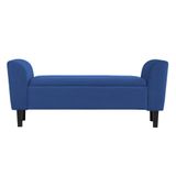 Recamier Bau Malibu 1,60m Suede Azul Marinho - Inova Decor