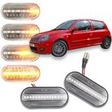 Par Pisca Seta Sequencial Renault Clio Transparente Sinal