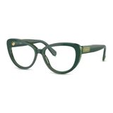 Armação Swarovski Sk2014 1017 54 Verde Acetato G Feminino