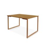 Mesa De Jantar Steel Estilo Industrial Pés De Aço 120x80cm Cobre/naturale Cobre/naturale