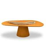Mesa Oval Orgânica em Freijó 120x80