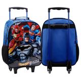 Mochila Rodinha Liga Da Justiça Azul 16l -