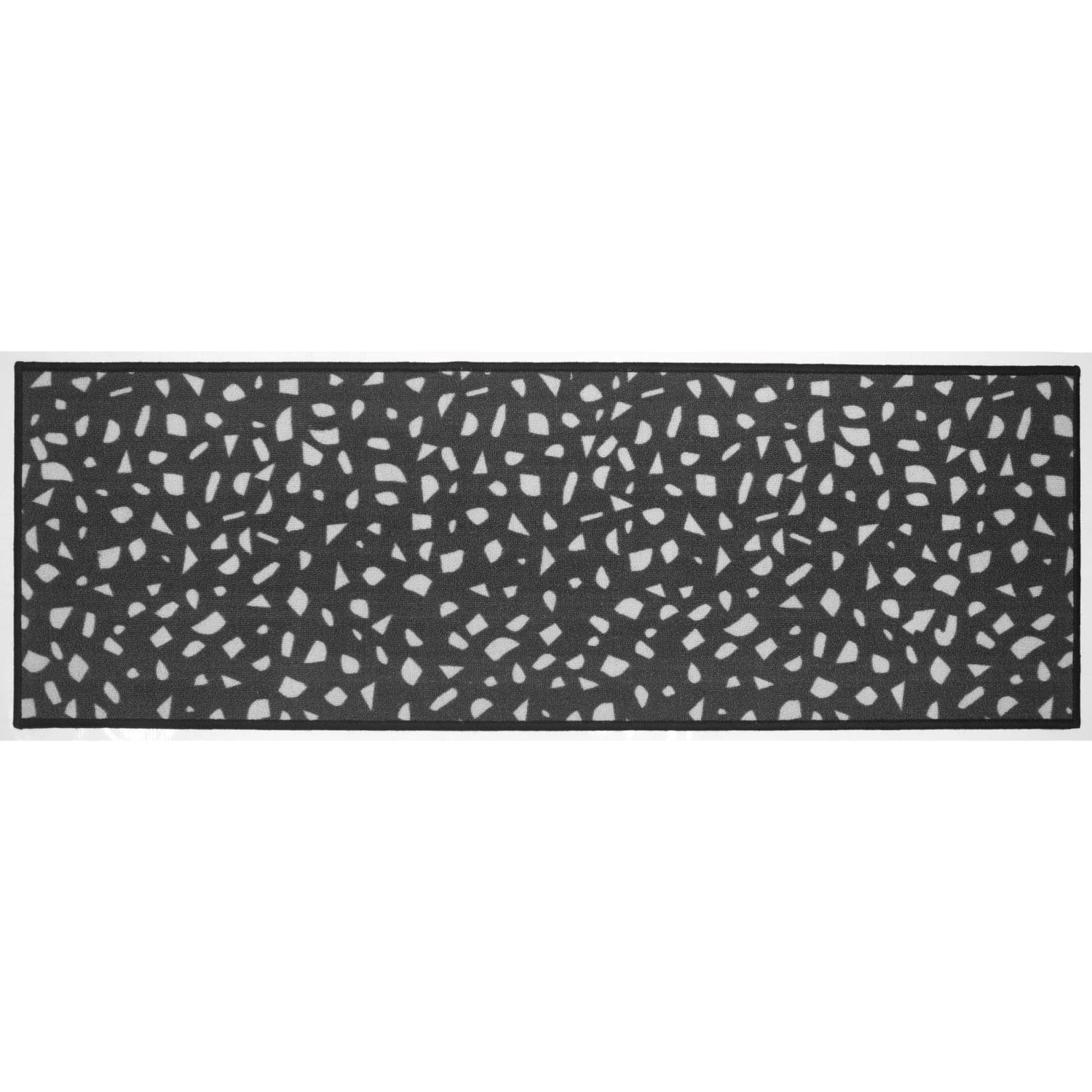 Passadeira Para Cozinha Cleankasa 40cm X 1,2m Kapazi Terrazzo Black