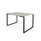 Mesa De Jantar Steel Estilo Industrial Pés De Aço 120x80cm Preto/off White Preto/off White