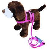 Peitoral Para Cães Nylon 15mm - Rosa Nº 0 Com Guia Reforçado