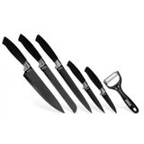 Conjunto Facas Antiaderente Inox 6 Peças Ergonômico