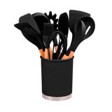 Kit Utensílios Cozinha Silicone Madeira 12 Peças