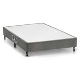 Cama Box Base Casal Gold Star Suede Gray (138x188x27) - Castor